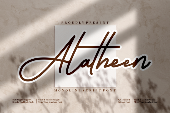 Alatheen: A Handwritten Typeface for Delicate Branding Projects