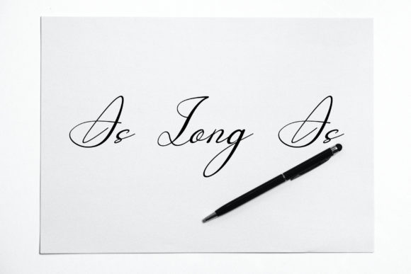 As Long As Typeface: A Playful Script Font for Digital Design