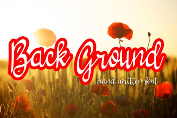 Back Ground: A Script Font for Creative Publication Design