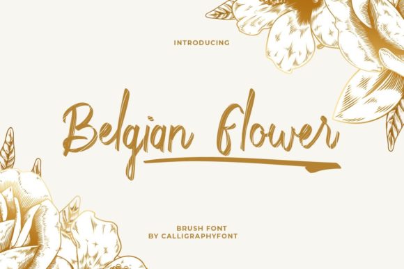 Belgian Flower Font: A Handwritten Typeface for Editorial Elegance
