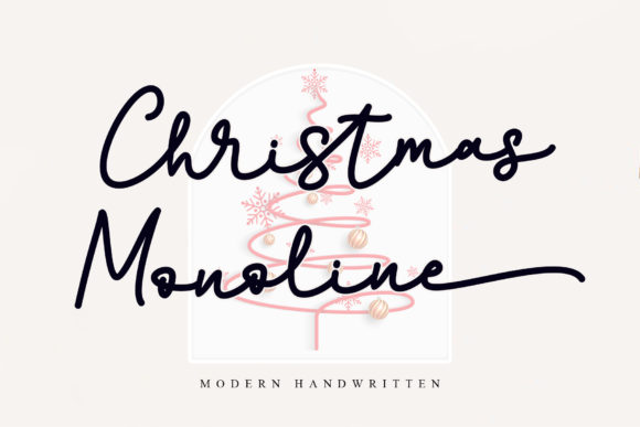 Christmas Monoline Font: A Script Typeface for Elegance in Marketing