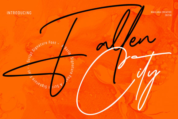 Fallen City: A Graceful Script Font for Makers and Designers
