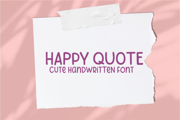 Happy Quote Font: A Handwritten Typeface for Authentic Branding