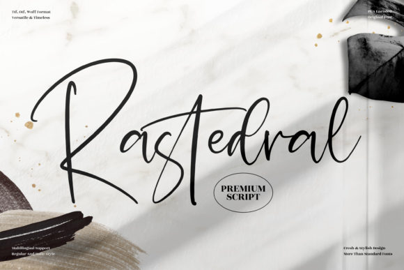 Rastedral Font: A Delicate Script for Creative Branding Projects