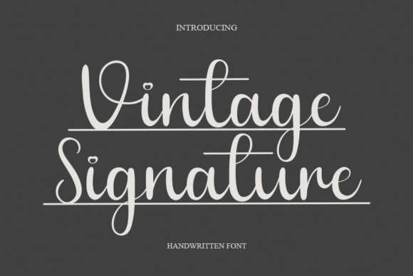 Vintage Signature: A Refined Script Font for Editorial Elegance